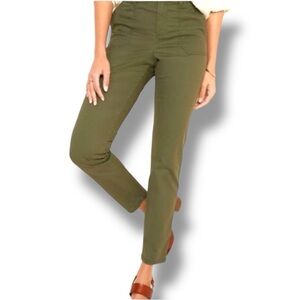 Old Navy Pixie Size 0 Army Green Skinny Flat Front Chino Pants Cotton/Spandex